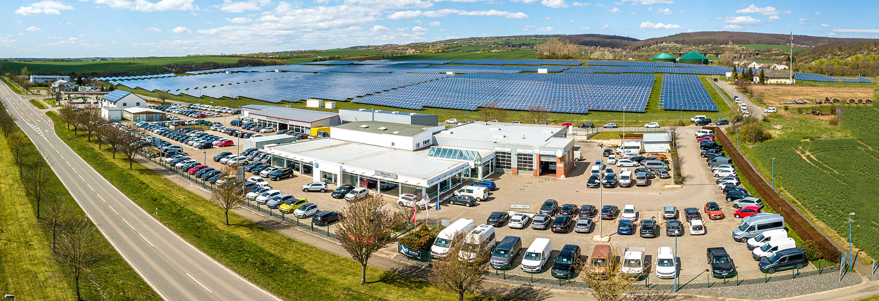 Autohaus Worch Anischt aus der Vogelperspektive - Neuwagen und Bebrauchtwagen in Südharz